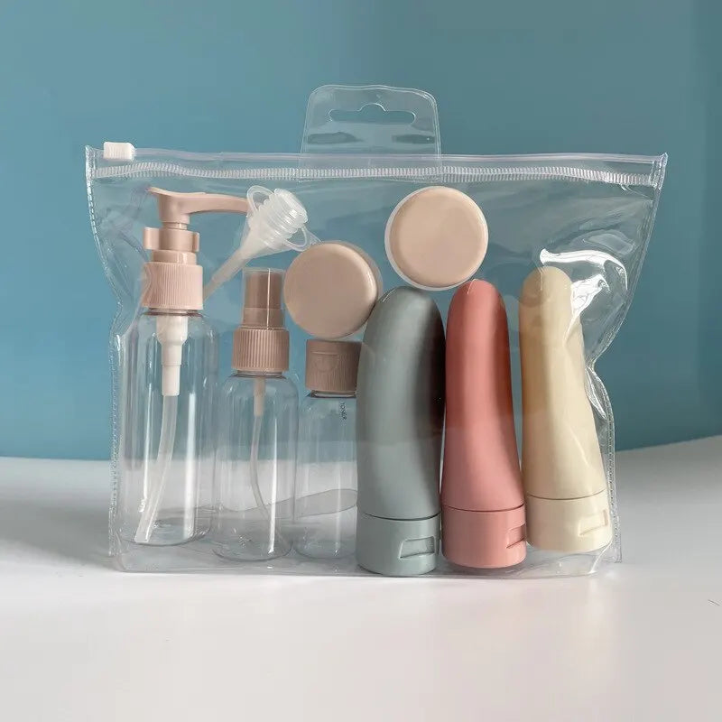 Voyager Essentials Kit - Travel Bottles Set With Storage Bag