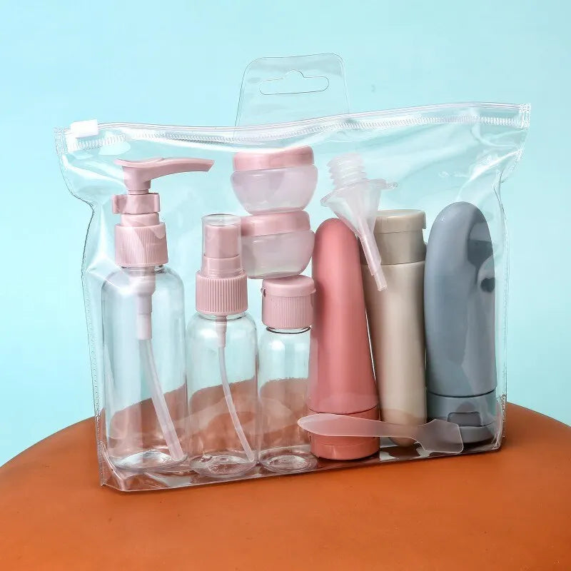 Voyager Essentials Kit - Travel Bottles Set With Storage Bag