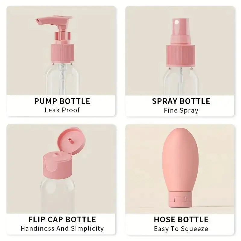 Voyager Essentials Kit - Travel Bottles Set With Storage Bag