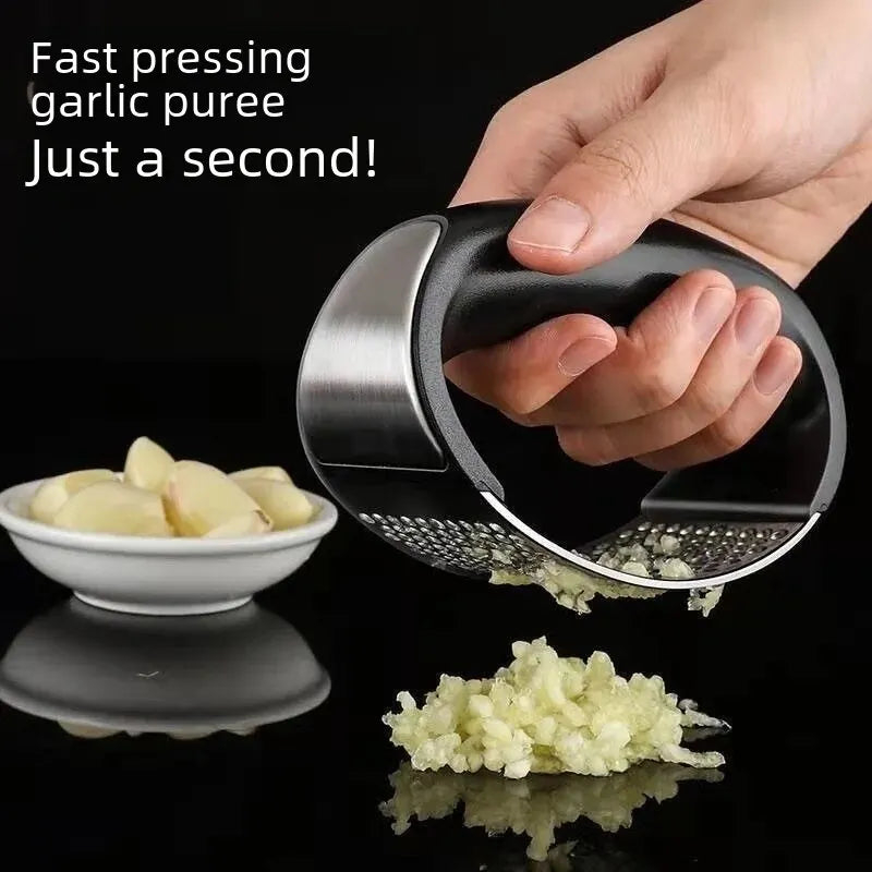 GarlicMaster Press - Manual Stainless Steel Garlic Presser