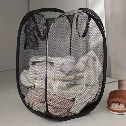 BreezeBin Pop-Up Laundry Basket -Mesh Laundry Basket