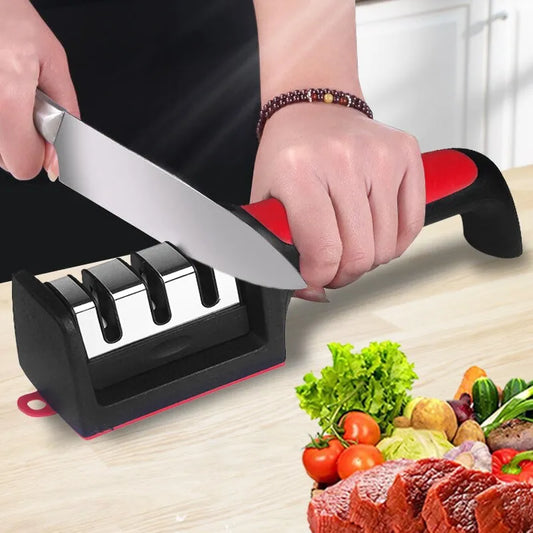 EdgeMaster 3/4-Segment Knife Sharpener - Kitchen Knife Sharpener