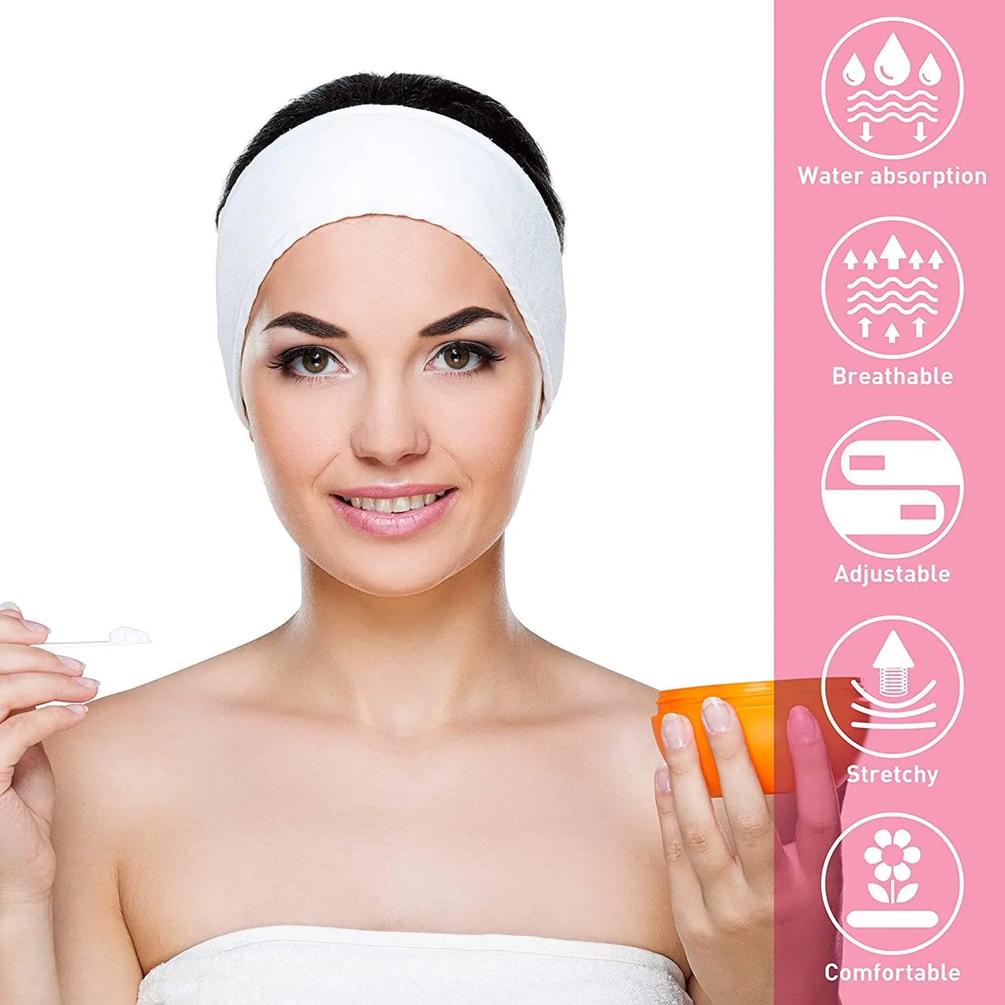 BeautyFlex Adjustable Headband - Makeup Wash Face Cosmetic Headband