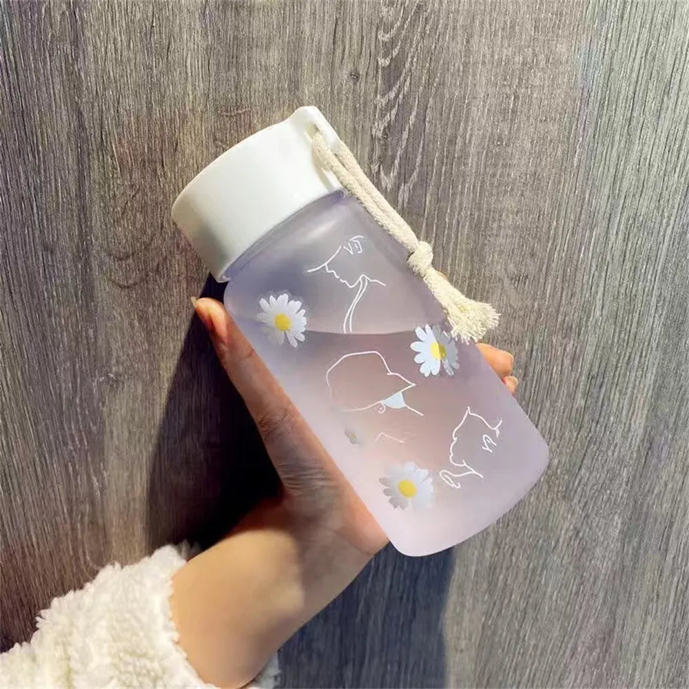 AquaSleek Elixir Bottle - Plastic Transparent Water Bottle with Rope