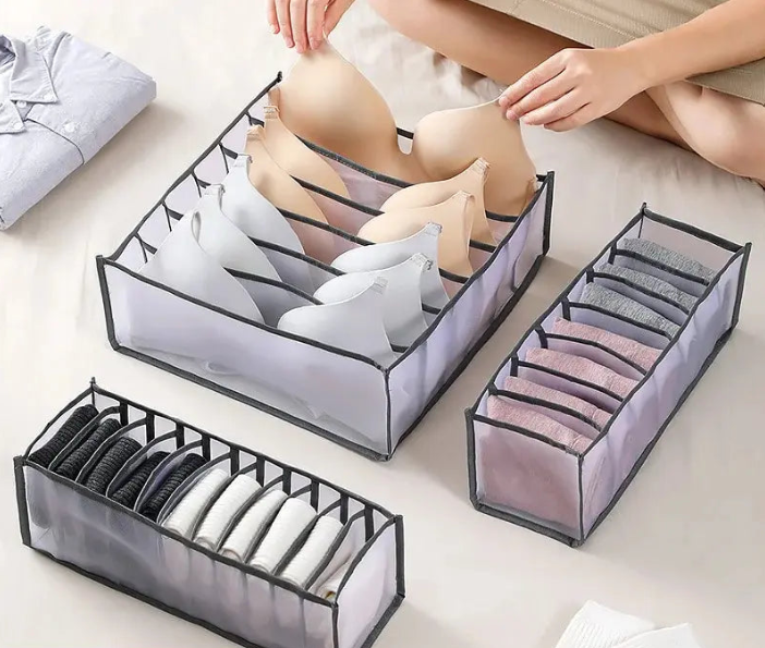 CozyNest Foldable Underwear Organizer - Underwear Socks Clothes Organizer Box Drawer