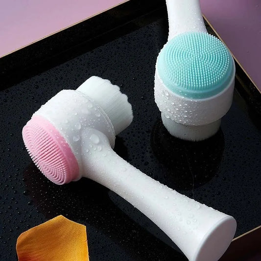 GentleGlow Silicone Facial Cleanser - 3D Bilateral Silicone Facial Cleanser